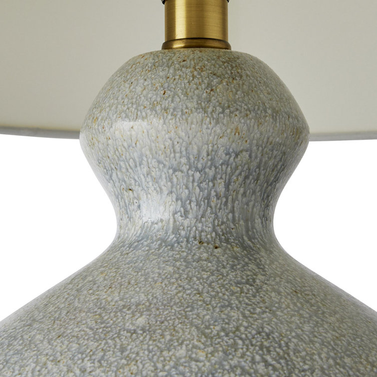 Icy Morn Ceramic Table Lamp with Off-White Shade