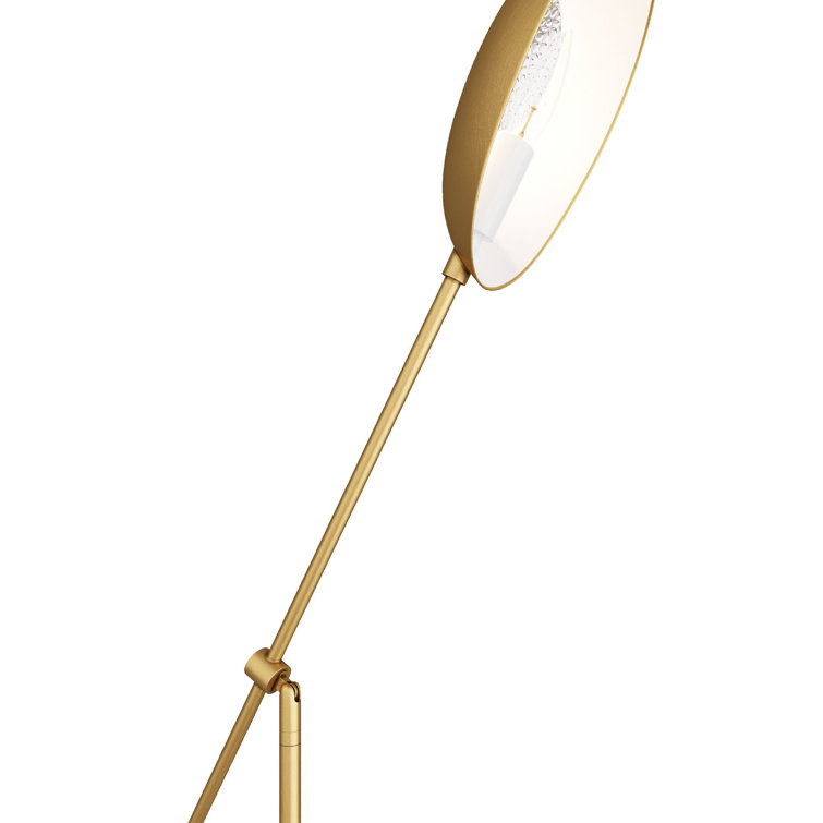 Adjustable Black and Brass Desk Lamp with Marble Base