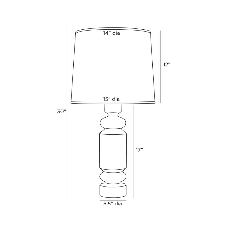 Limewash Mango Wood Table Lamp with Off-White Shade