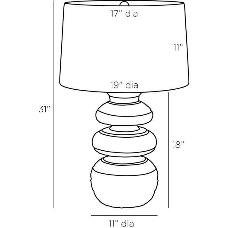 Charcoal Terra Cotta Outdoor Table Lamp with White Shade