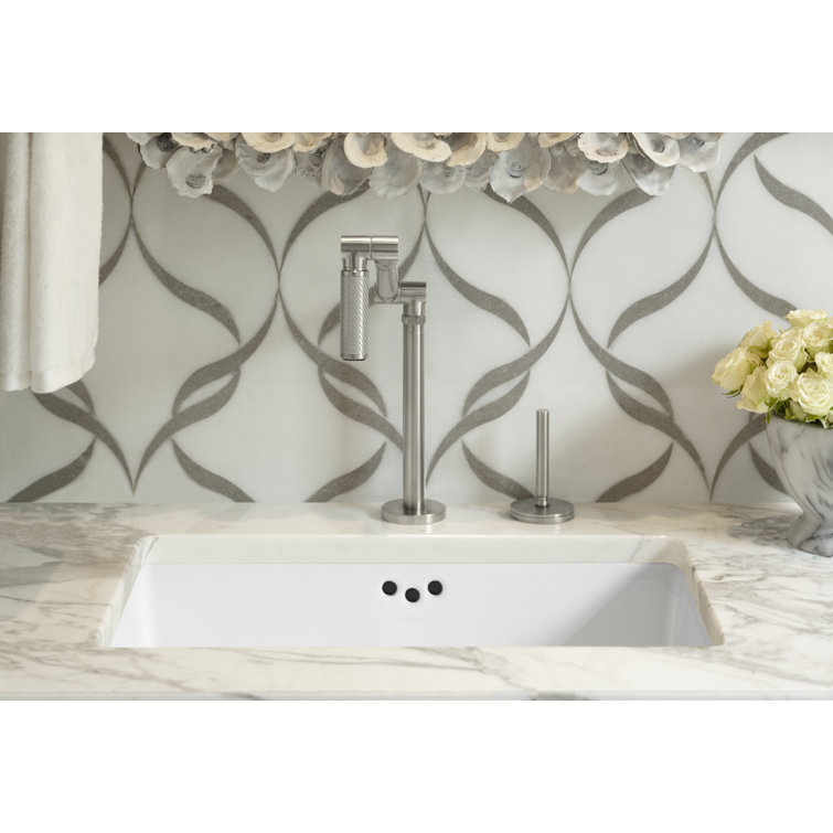 Kathryn Modern Retro White Porcelain Rectangular Undermount Sink