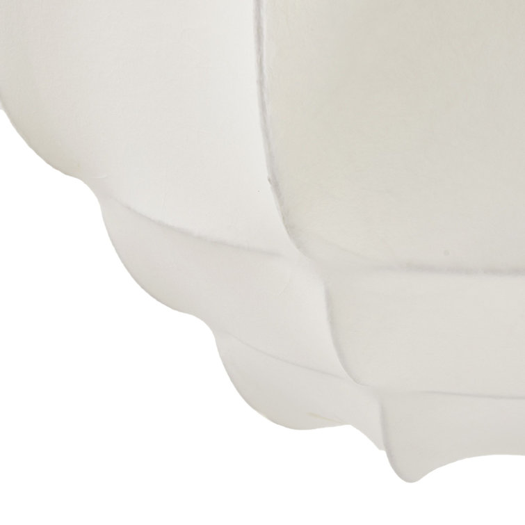Ivory Vegan Vellum and Brass Tiered Chandelier
