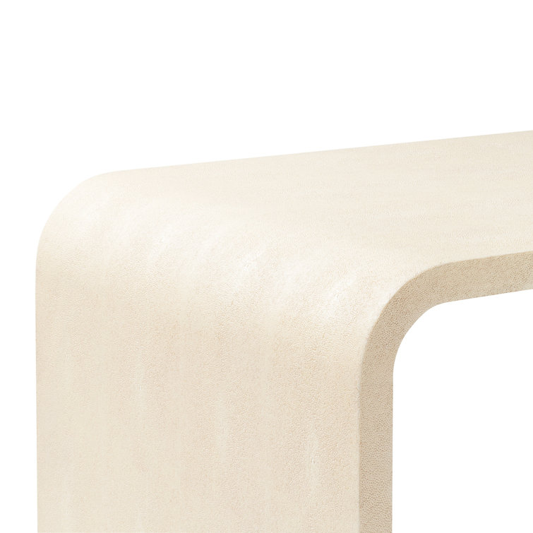 Cream Maple Rectangular Coffee Table with Brass Detailing