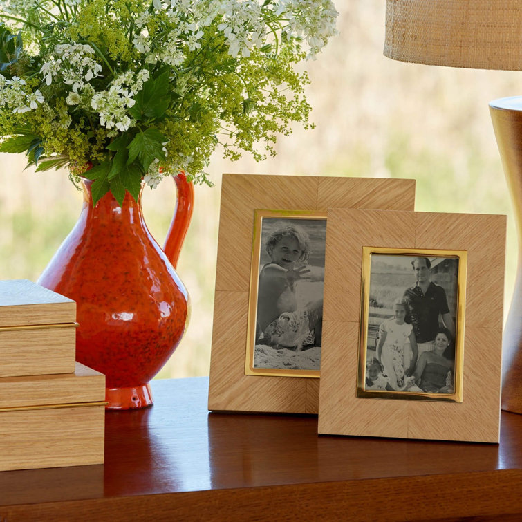 Light Oak and Brass 8" x 10" Picture Frame