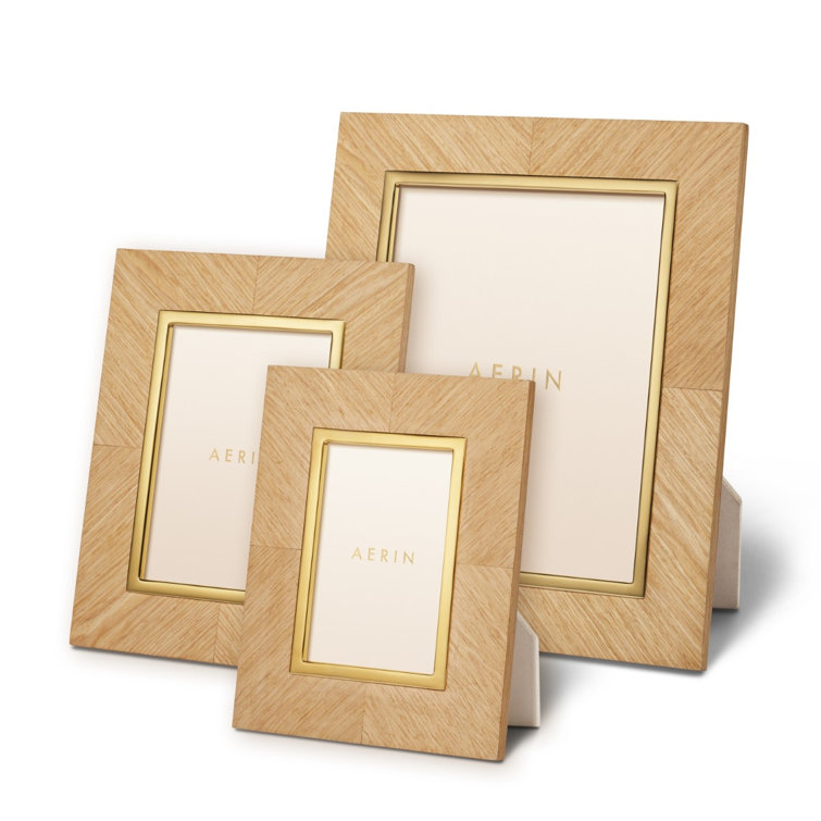 Light Oak and Brass 8" x 10" Picture Frame