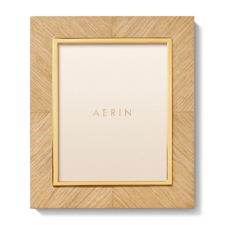 Light Oak and Brass 8" x 10" Picture Frame