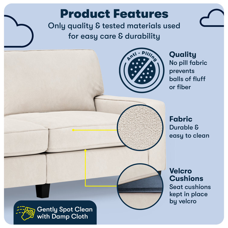 Creamy Comfort Recliner with Wood Accents and Removable Cushions