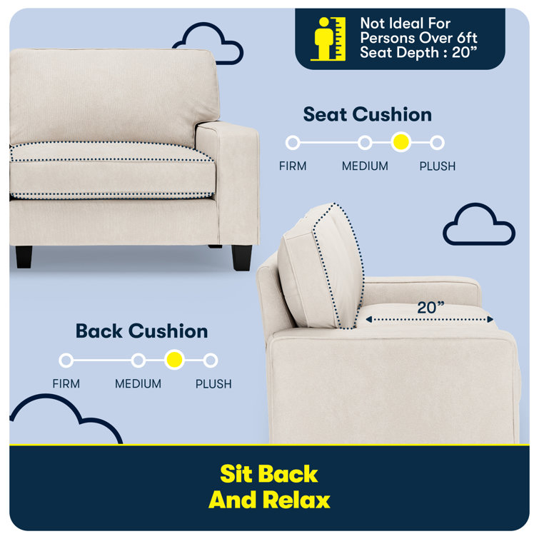 Creamy Comfort Recliner with Wood Accents and Removable Cushions