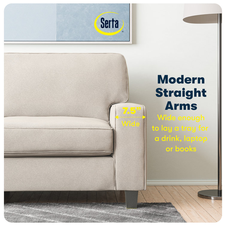 Creamy Comfort Recliner with Wood Accents and Removable Cushions
