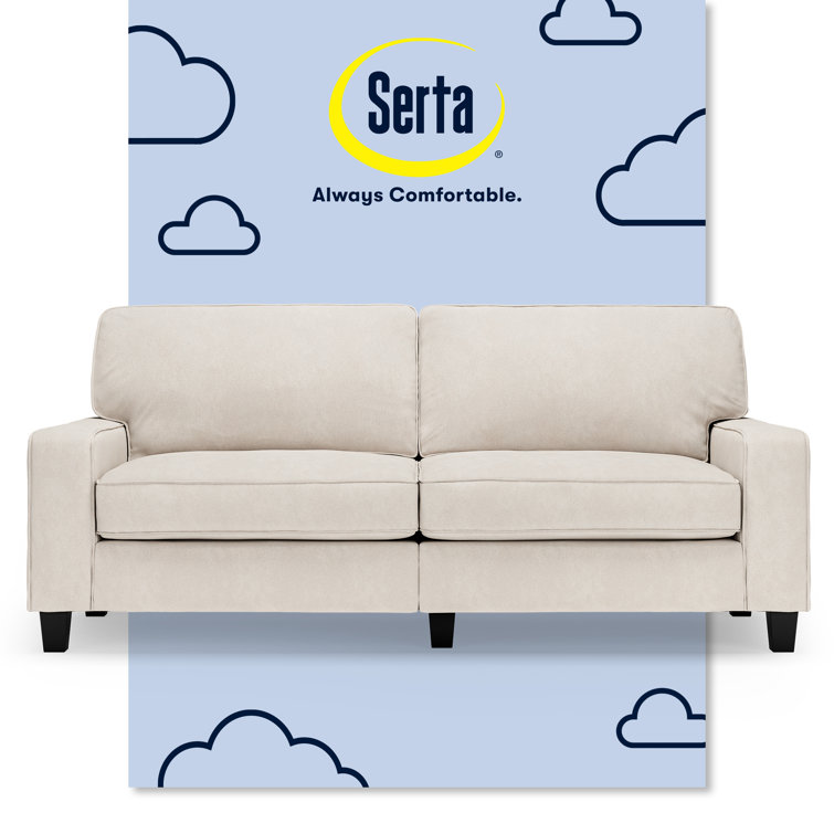 Creamy Comfort Recliner with Wood Accents and Removable Cushions