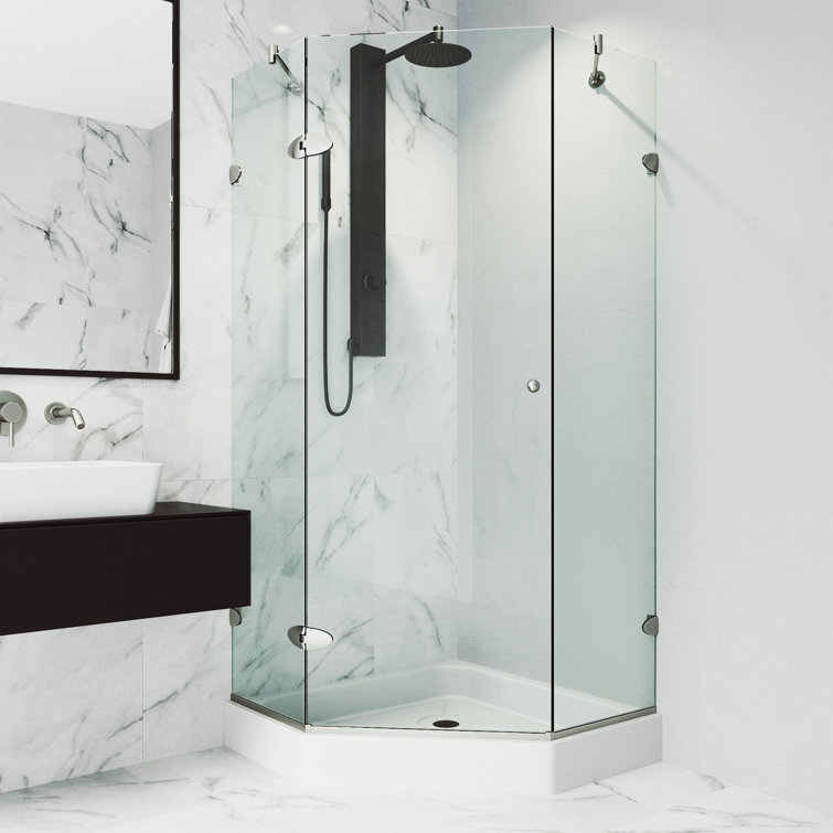Verona 42" Clear Glass Frameless Neo-Angle Shower Enclosure