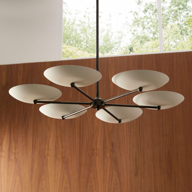 Griffith English Bronze and Bone Steel Chandelier