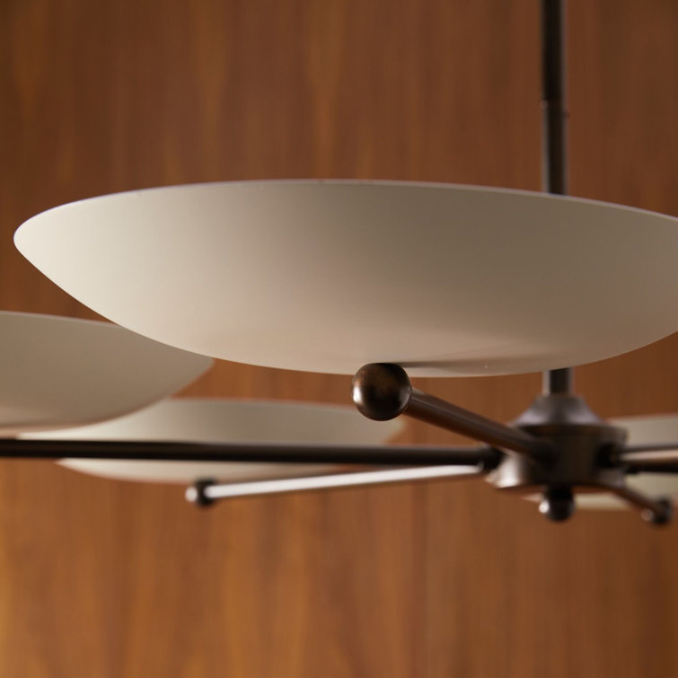 Griffith English Bronze and Bone Steel Chandelier