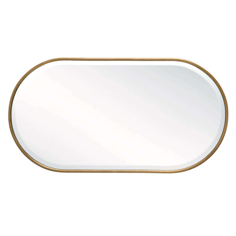 Antique Brass Oval Full Length Vanity Mirror