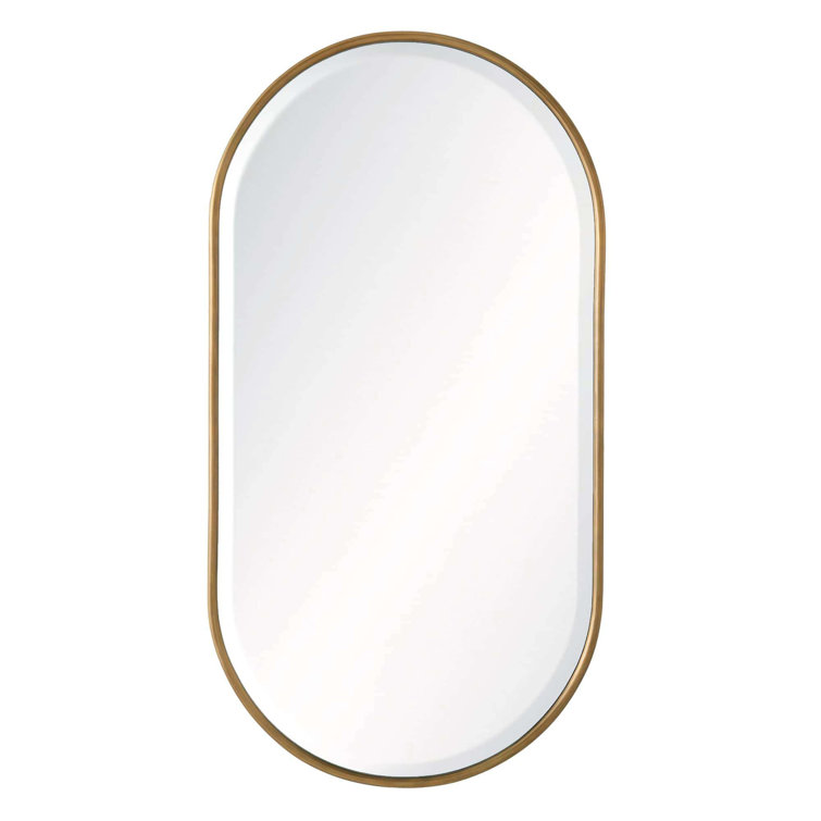 Antique Brass Oval Full Length Vanity Mirror
