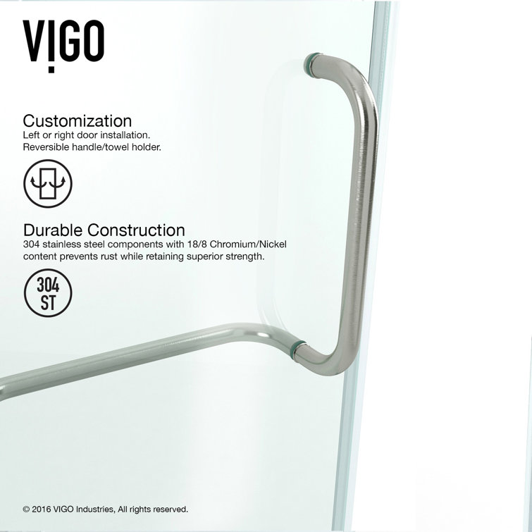 Piedmont Brushed Nickel Frameless Neo-Angle Shower Enclosure