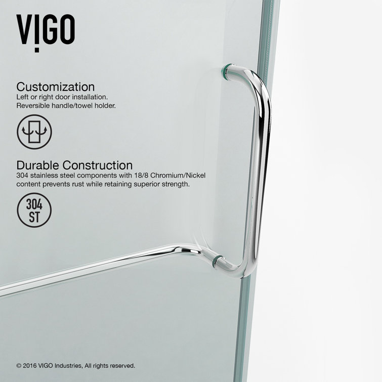 Piedmont Frameless Neo-Angle Shower Enclosure with Clear Glass and Brushed Nickel Hardware