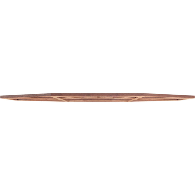 Cherry Wood Geometric Fretwork Ceiling Medallion, 18" Diameter