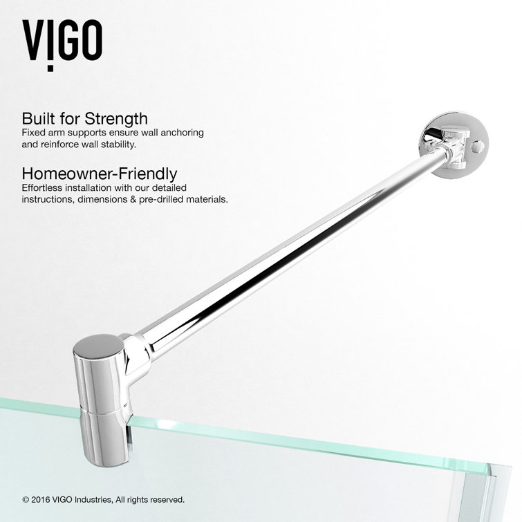 Gemini 47" Brushed Nickel Frameless Neo-Angle Shower Enclosure