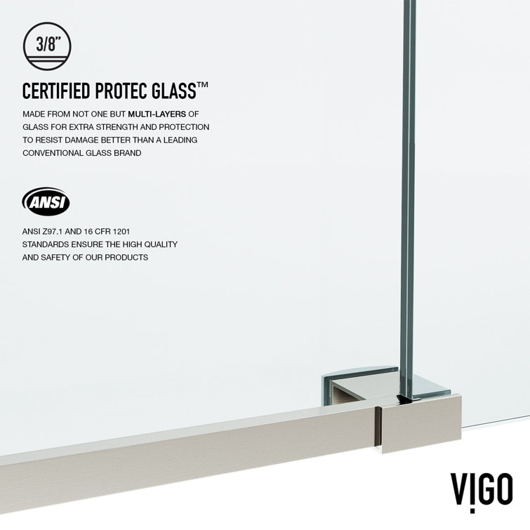 Elan 56-60" Stainless Steel Frameless Sliding Tub Door