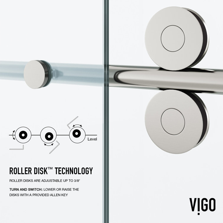 Elan 56-60" Stainless Steel Frameless Sliding Tub Door