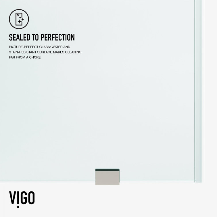 Elan 56-60" Stainless Steel Frameless Sliding Tub Door