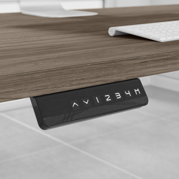 Elevate 72'' White/Black Electric Height Adjustable Standing Desk