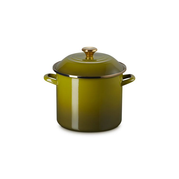 Marseille Blue 8-Quart Enamel Carbon Steel Stockpot