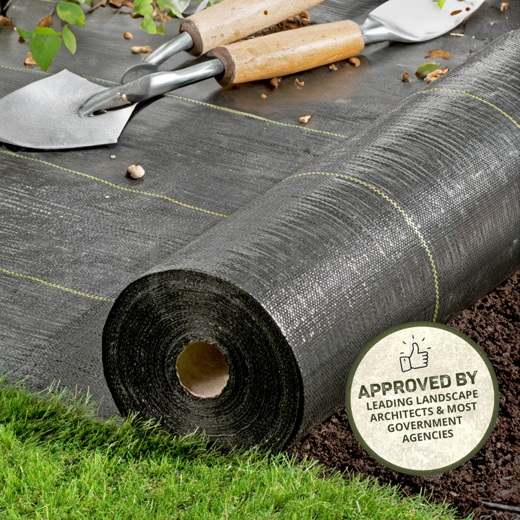 Black Polypropylene 36" x 7" Woven Weed Barrier Fabric