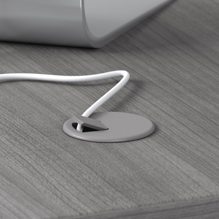 Elevate 60" Platinum Gray Electric Sit/Stand Desk with Keyboard Tray