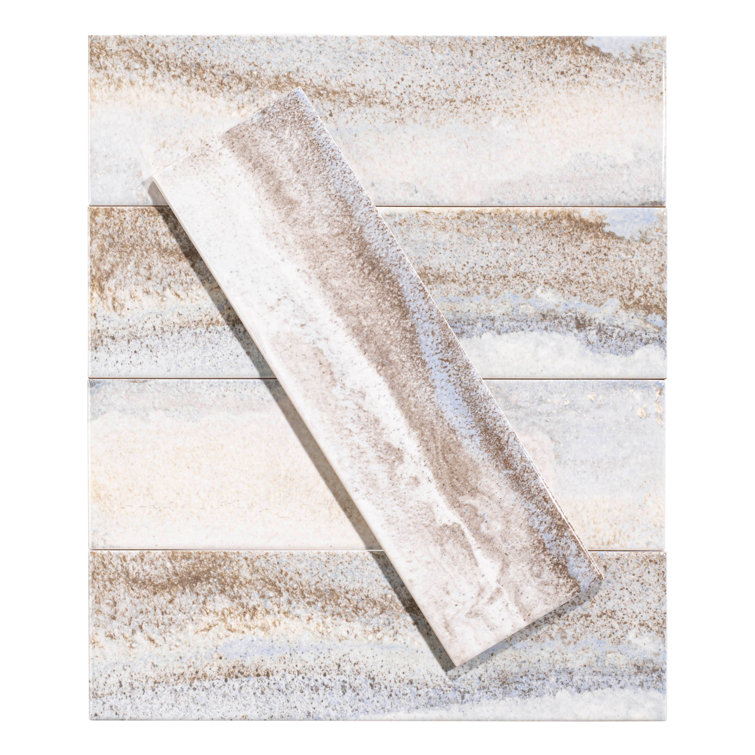 Arkito Brown 3" x 10" Porcelain Glossy Subway Tile
