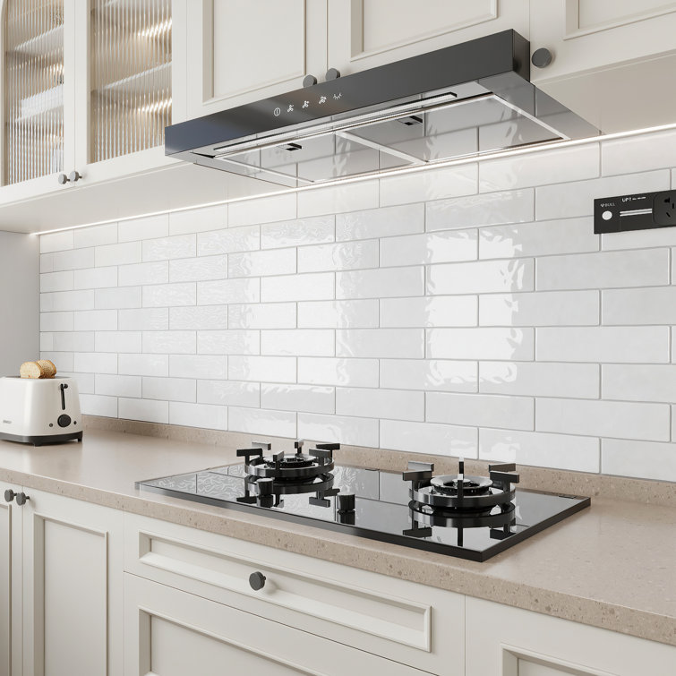 White Glossy 3x12 Rectified Ceramic Wall and Floor Tile