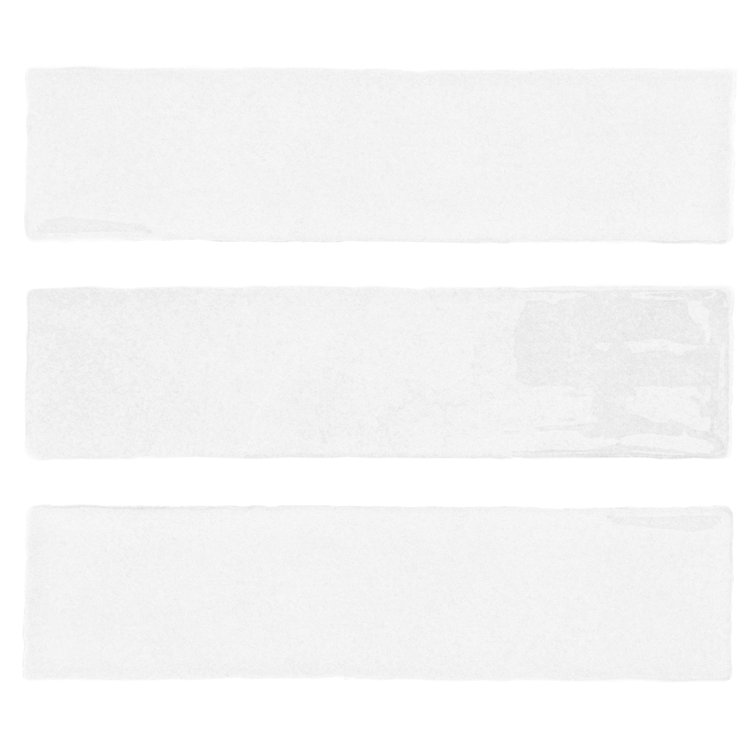 White Glossy 3x12 Rectified Ceramic Wall and Floor Tile