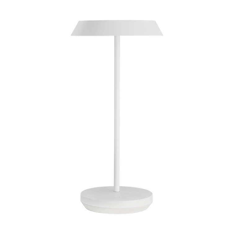 Matte White Cordless Touch LED Outdoor Table Lamp