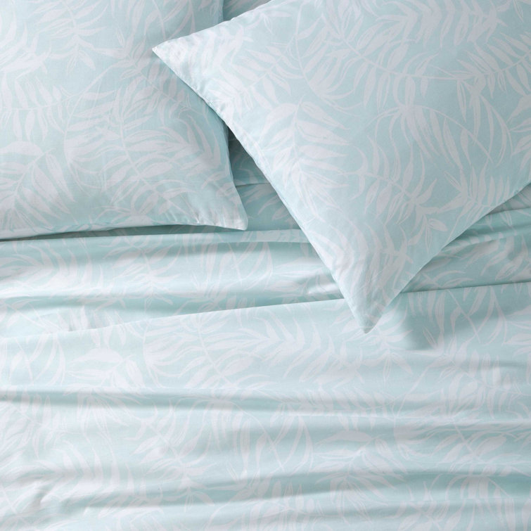 King Blue Cotton Reversible Comforter Set with Shams