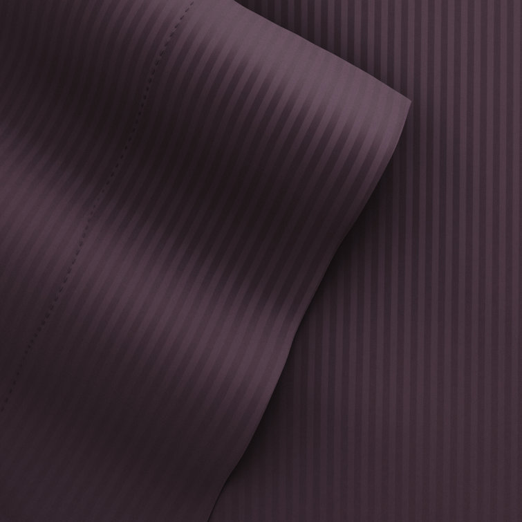 Full Purple Striped Cotton Microfiber Kids Sheet Set