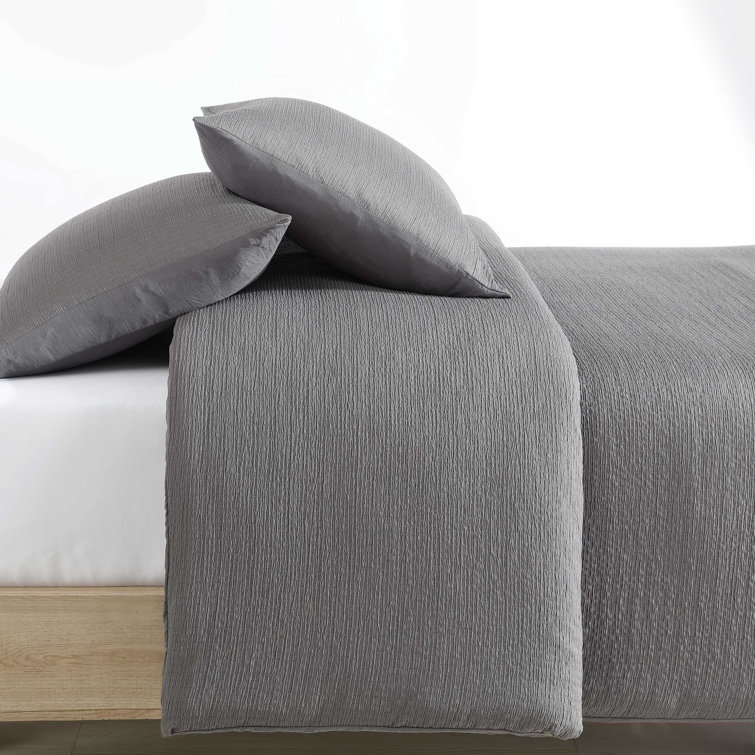 Graphite Gray Organic Microfiber King Comforter Set