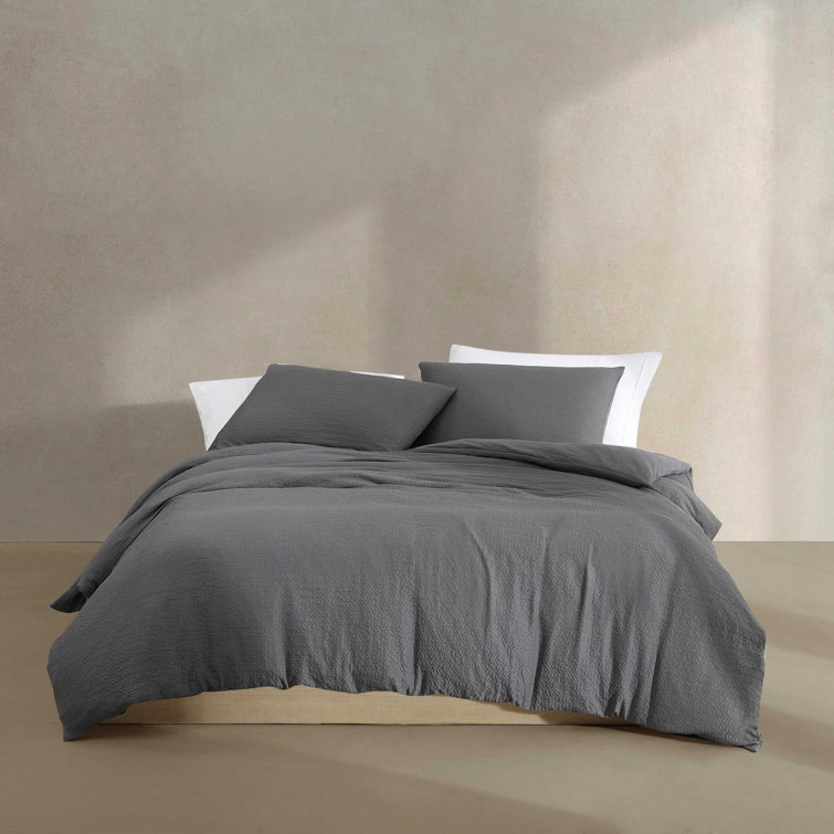 Graphite Gray Organic Microfiber King Comforter Set