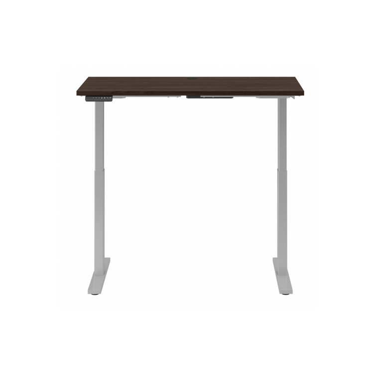 ErgoFlex Black Walnut and Cool Gray Electric Sit-Stand Desk 47.6"
