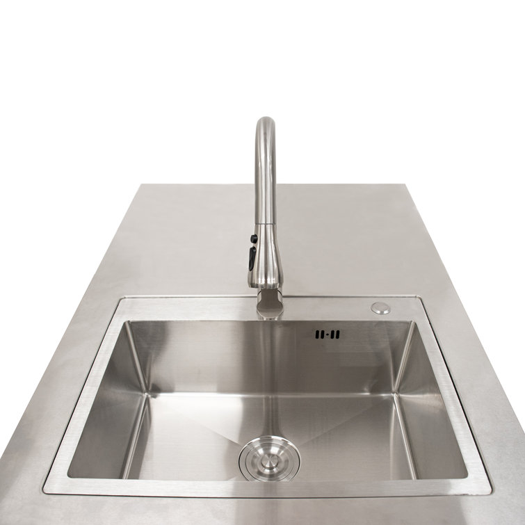 Stainless Steel Modular Outdoor Kitchen Countertop with Sink Cutout
