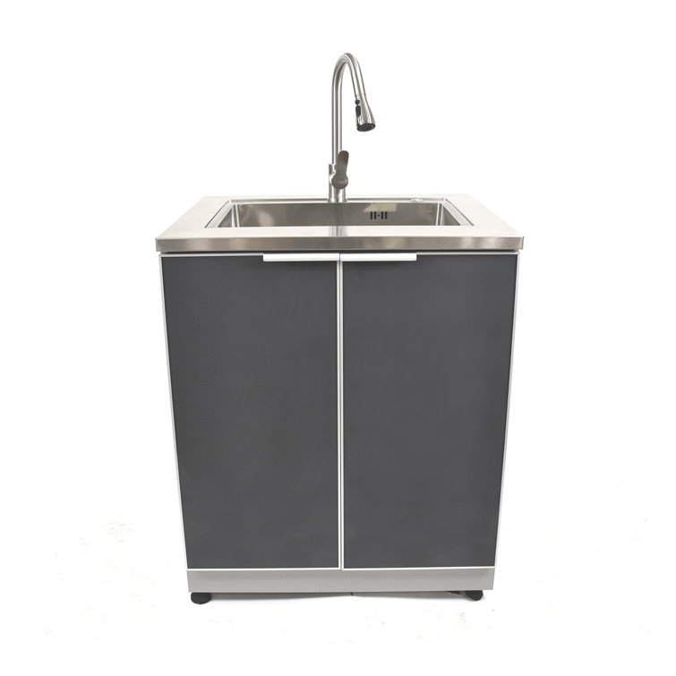 Slate Gray Aluminum Modular Outdoor Kitchen Cabinet