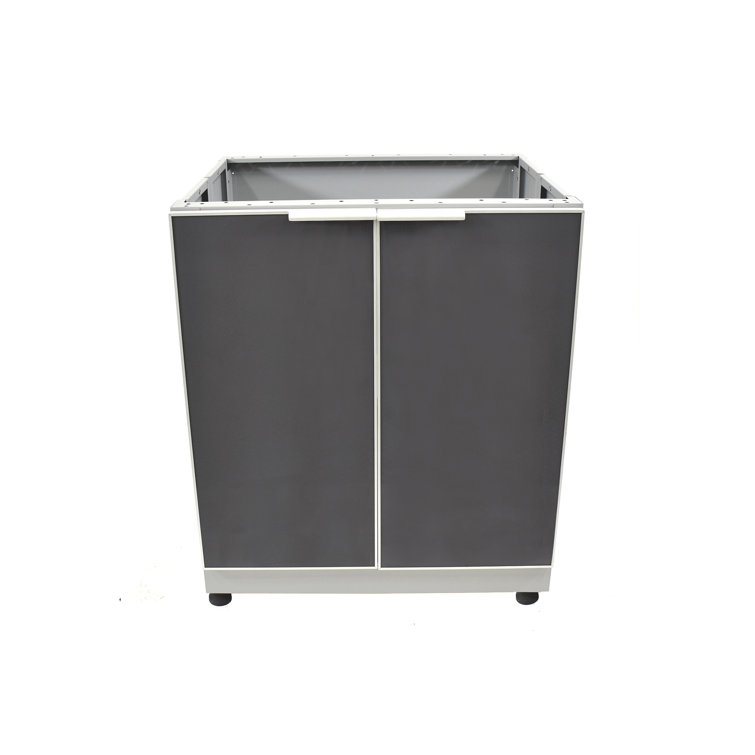 Slate Gray Aluminum Modular Outdoor Kitchen Cabinet