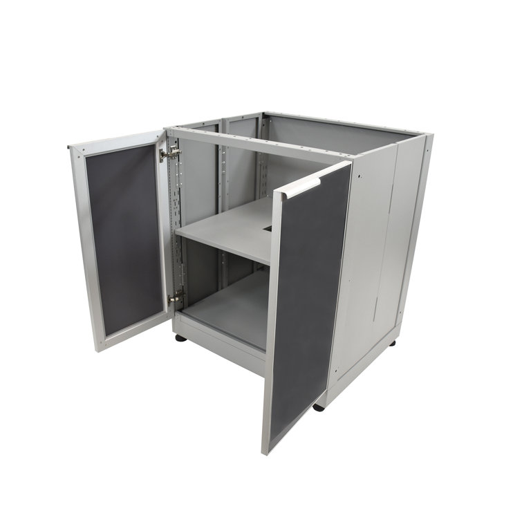 Slate Gray Aluminum Modular Outdoor Kitchen Cabinet