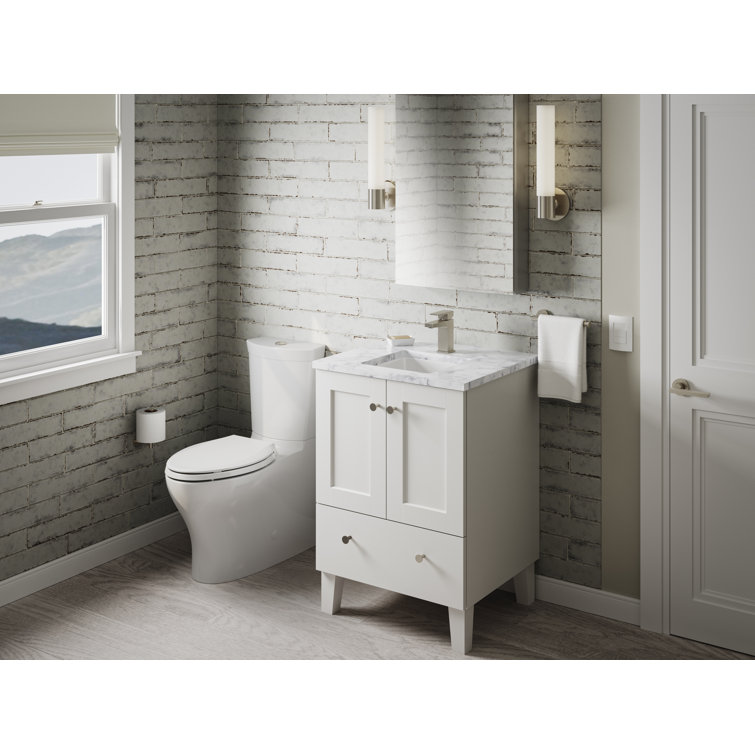 White Ceramic 11" Square Undermount Bathroom Sink