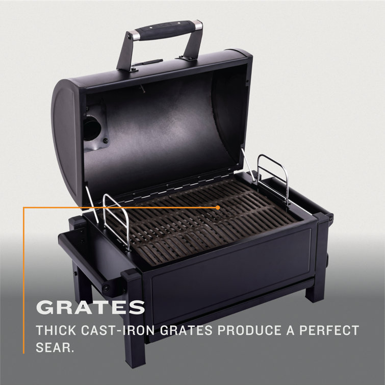 Rambler 218 sq in Heavy-Duty Black Steel Tabletop Charcoal Grill