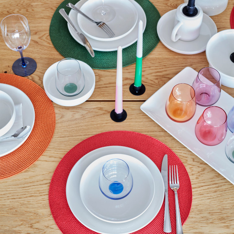 White Porcelain 12-Piece Dinnerware Set for Four