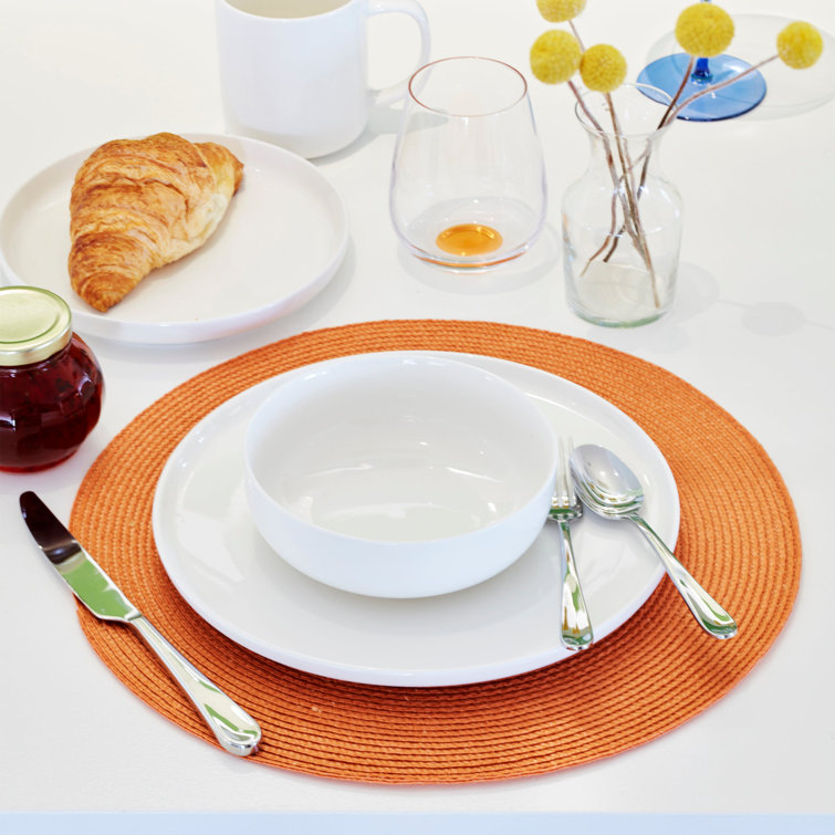White Porcelain 12-Piece Dinnerware Set for Four