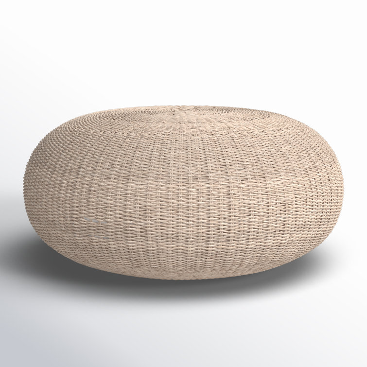 Annette Brown Rattan Round Coffee Table (36")