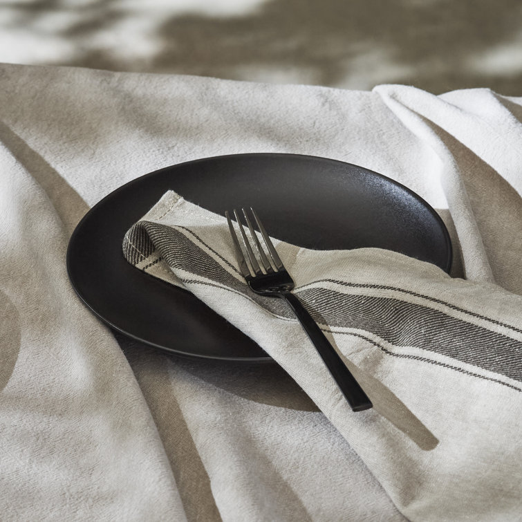 Black Matte 12-Piece Ceramic Dinnerware Set, Service for 4