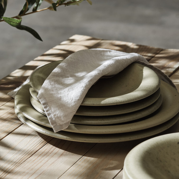 Aro 12-Piece Off-White Ceramic Dinnerware Set, Service for 4